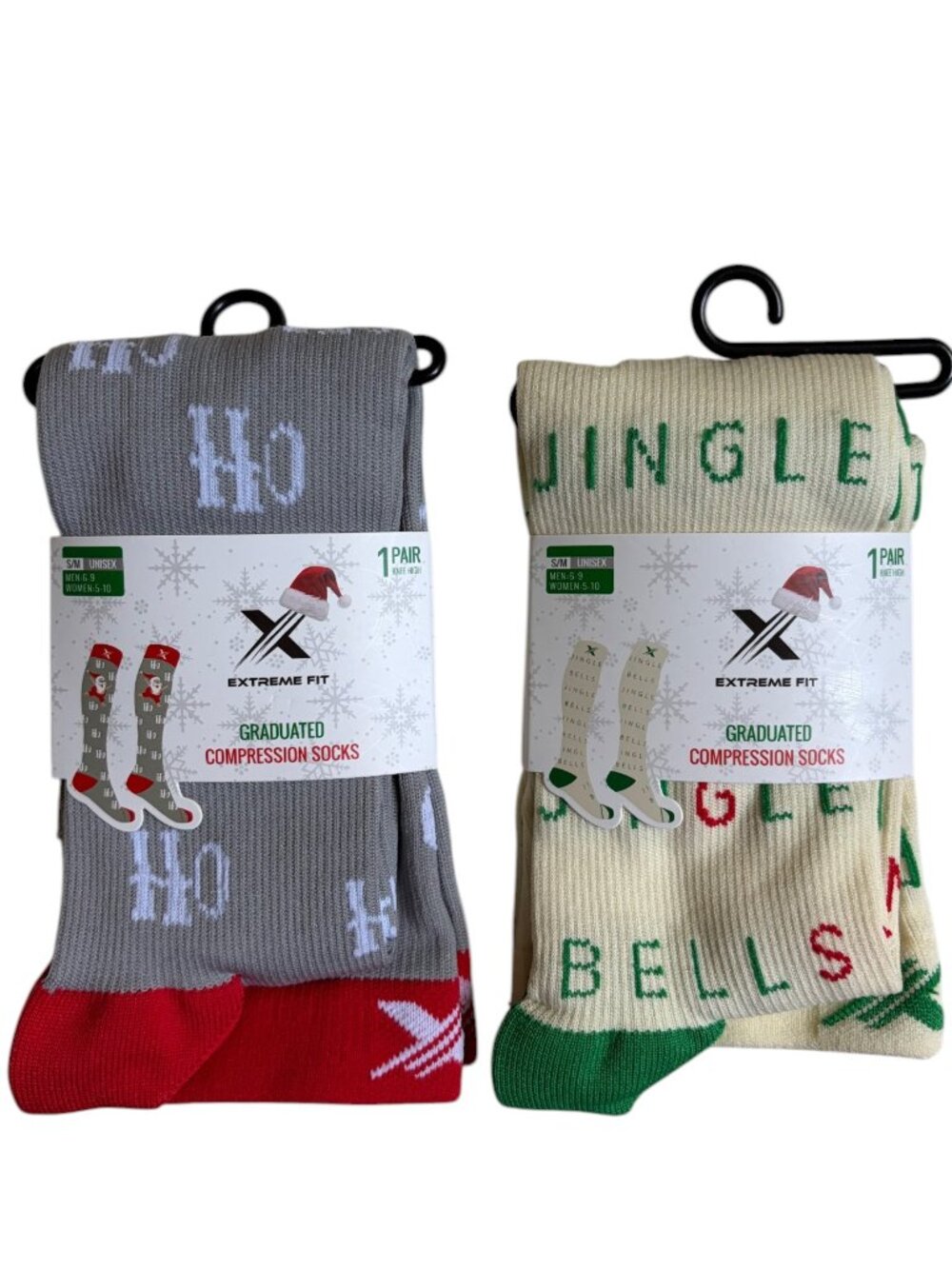 NWT Extreme Fit Christmas Holiday Themed Graduated Compression Socks - S/M